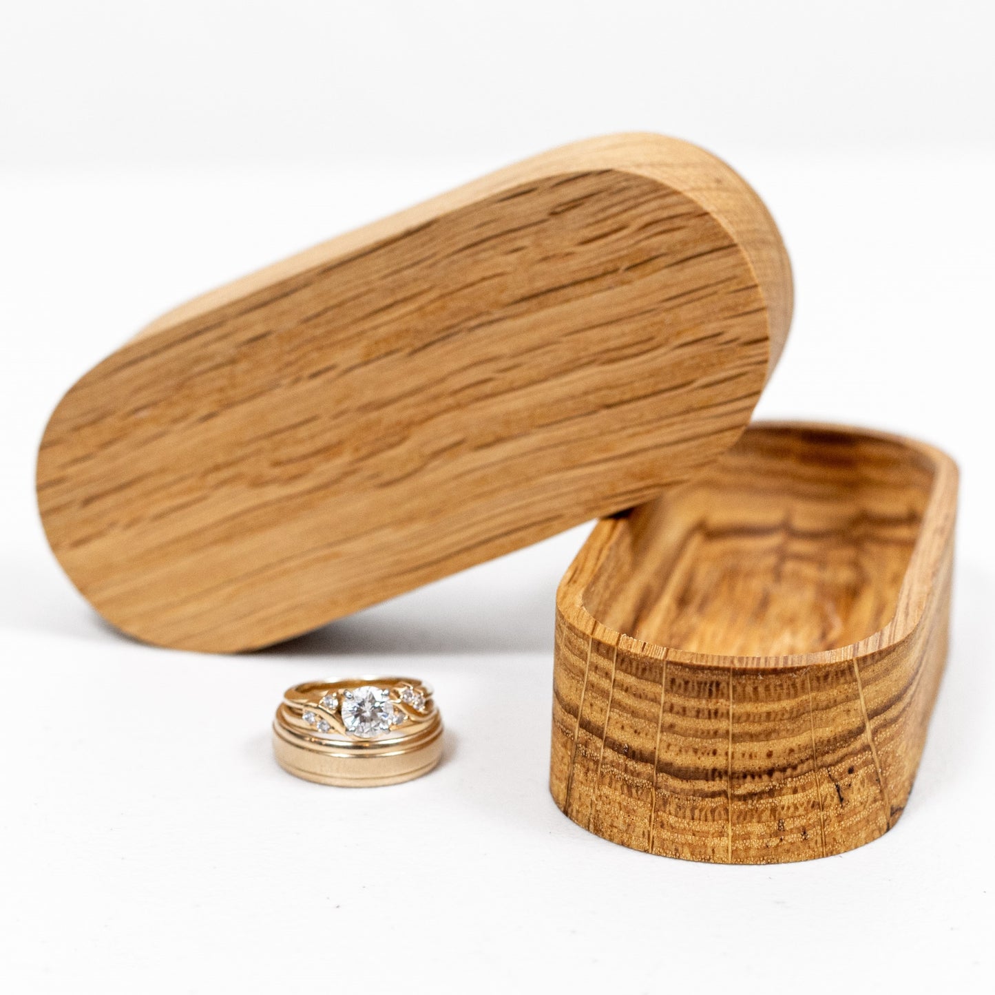 KAC Oval Oak Jewelry Tray